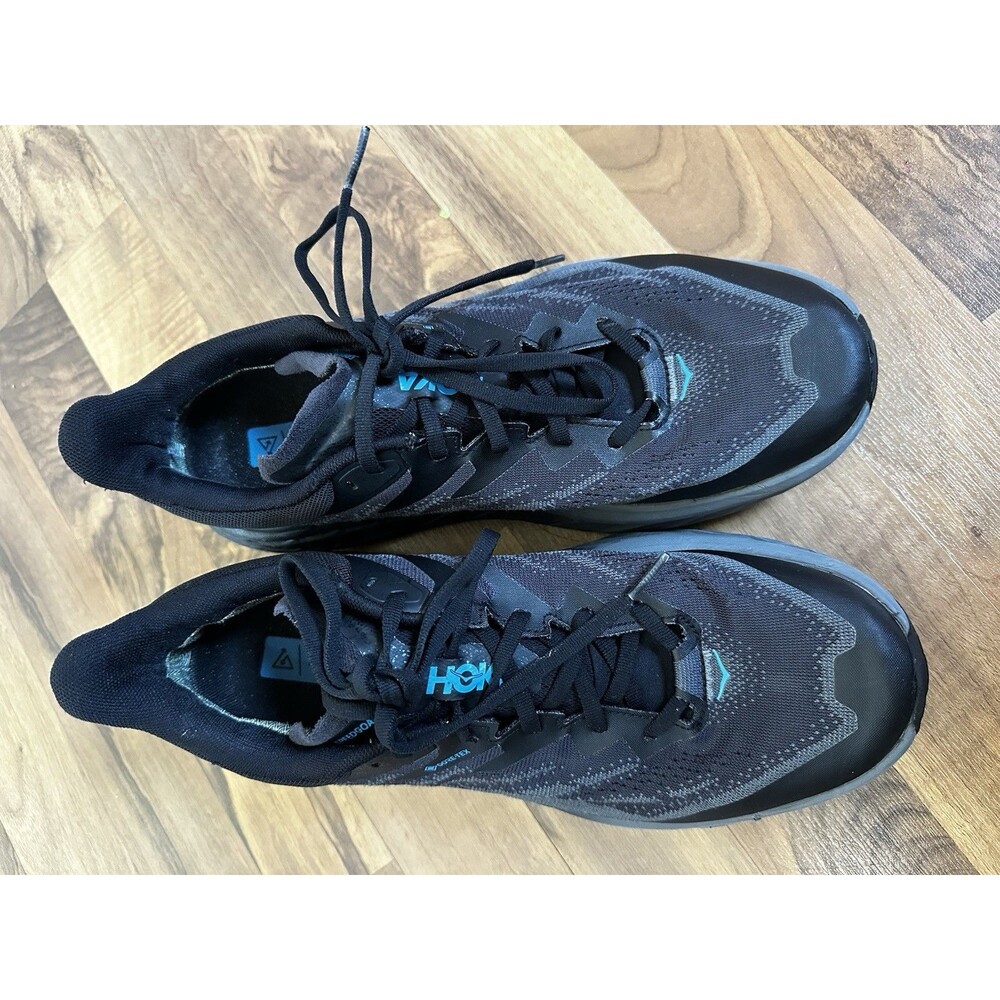 Hoka One One Speedgoat 5 GTX GORE-TEX Men's Running Shoes Black Gray Blue